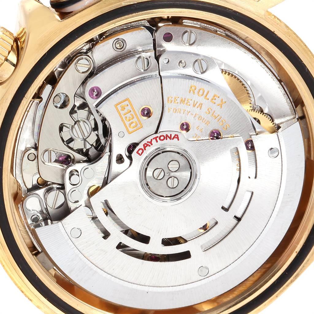 Rolex Daytona Yellow Gold White Diamond Dial Men's Watch 116528 Box Papers 4