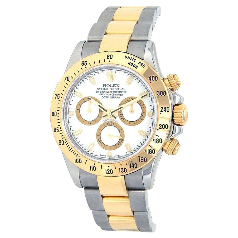 Rolex Daytona Z Serial 18k Yellow Gold & Stainless Steel Automatic Watch 116523 For Sale
