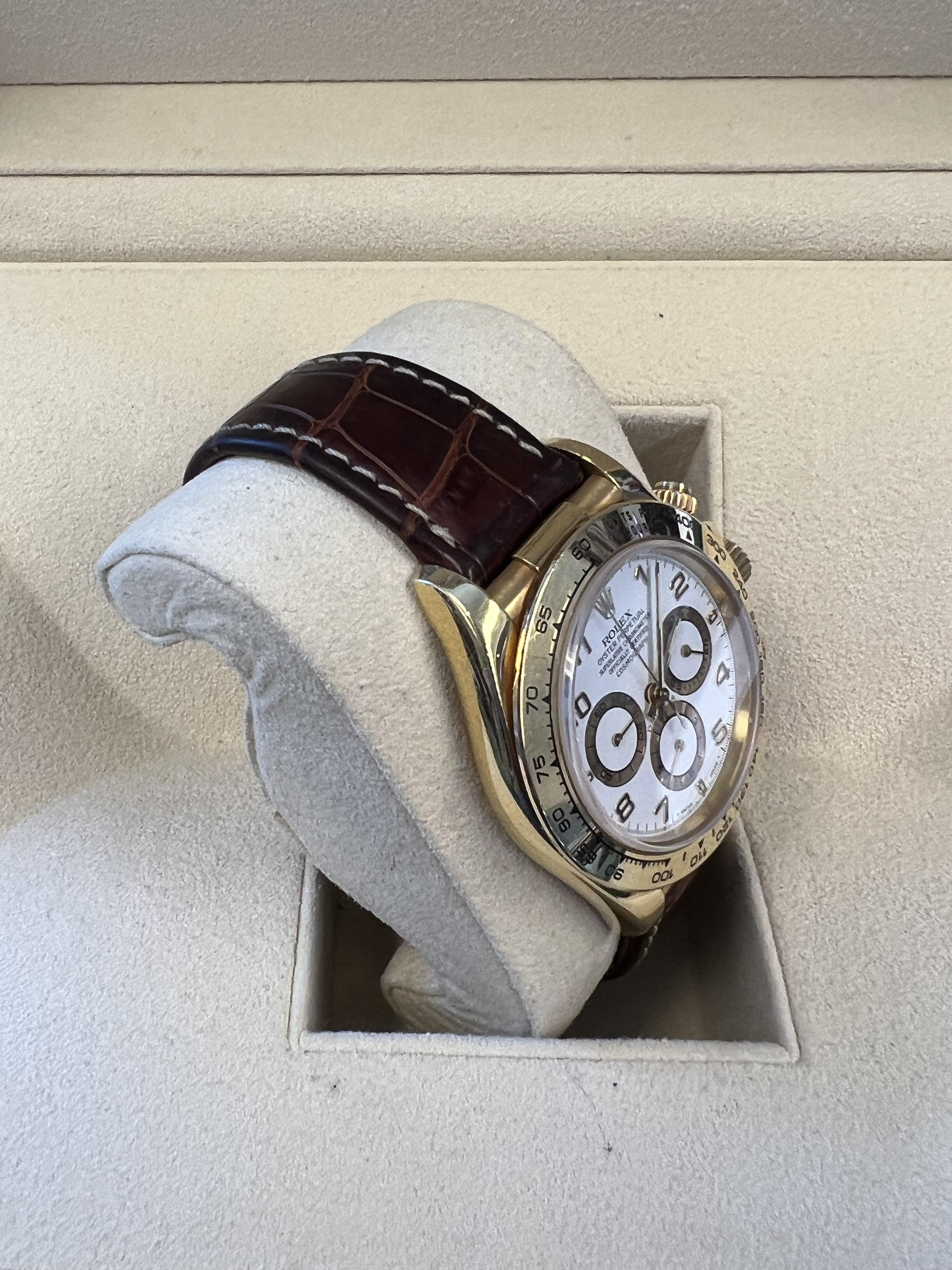 Rolex Daytona Zenith 16518 Yellow Gold In Good Condition For Sale In BEVERLY HILLS, CA