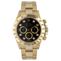 Retro Rolex Daytona Zenith 16528 Diamond Dial Men's Watch