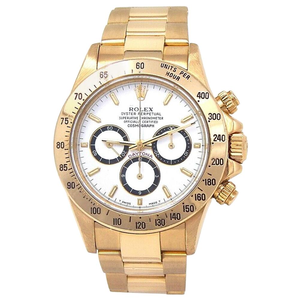 Rolex Daytona Zenith ‘E Serial’ 18 Karat Yellow Gold Men's Watch Automatic 16528 For Sale