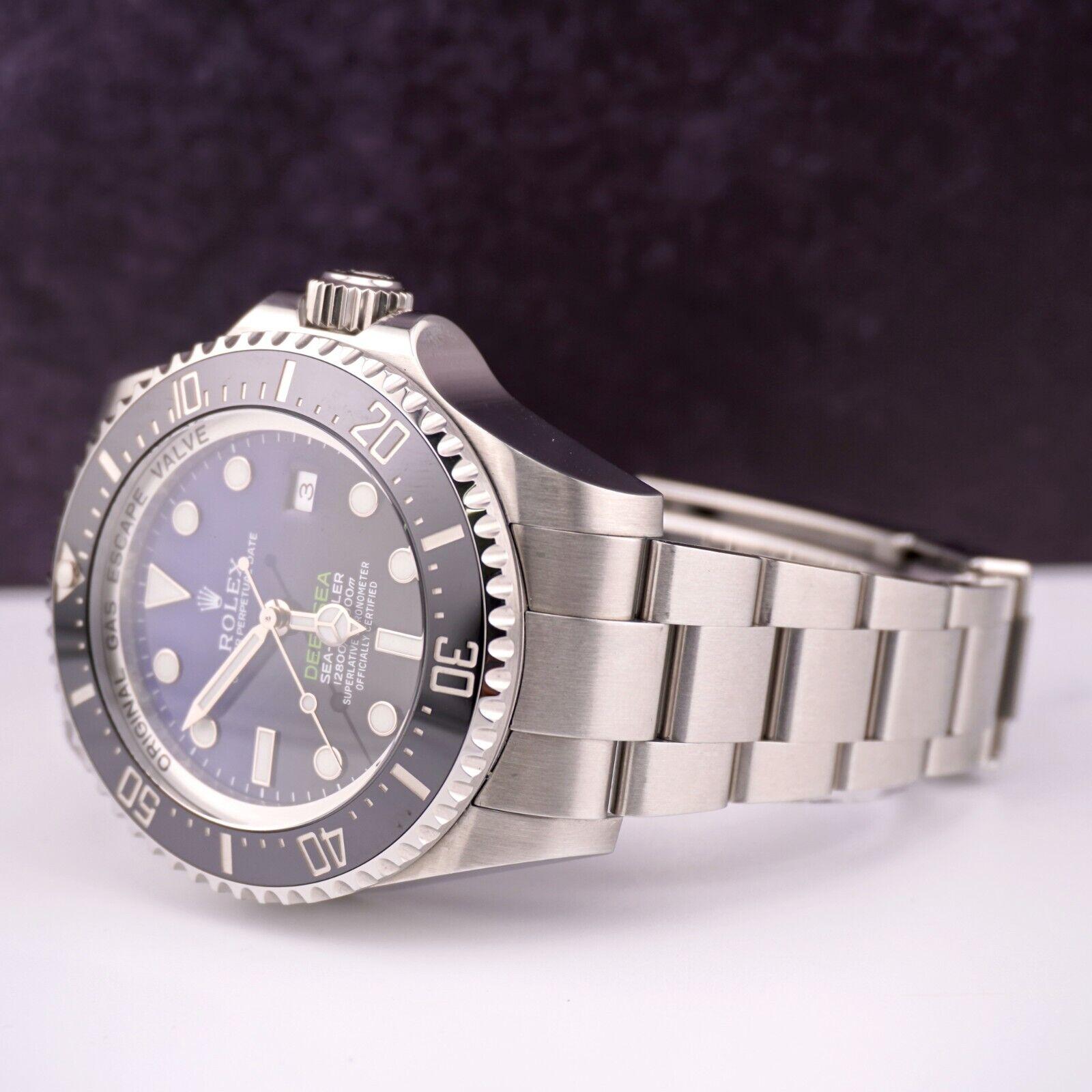 Modern Rolex Deep Sea-Dweller Date 44mm 'James Cameron' Blue Steel Oyster Watch 116660 For Sale