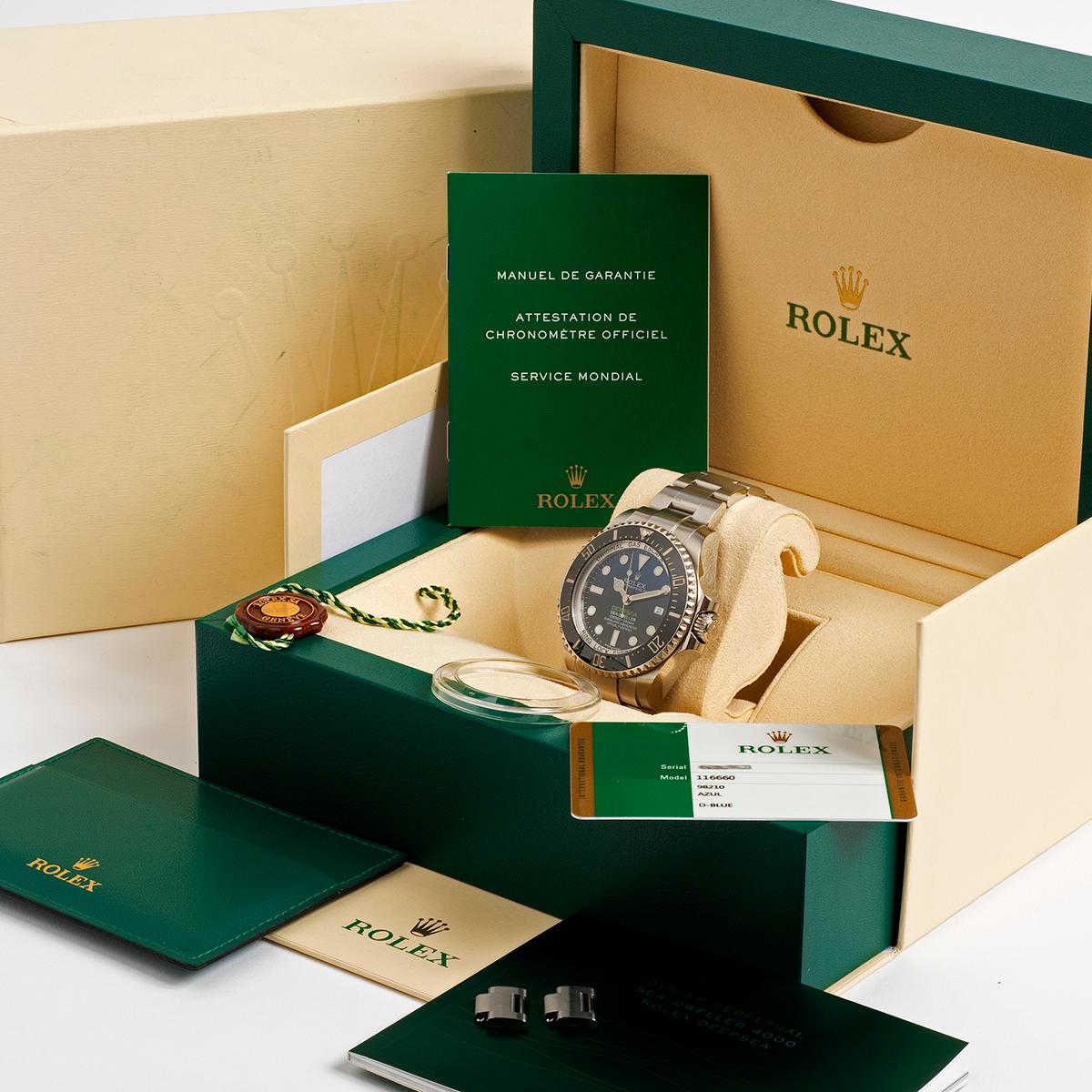 Our discontinued and very desirable reference 116660, Rolex Deepsea, is also know as the D Blue, or 