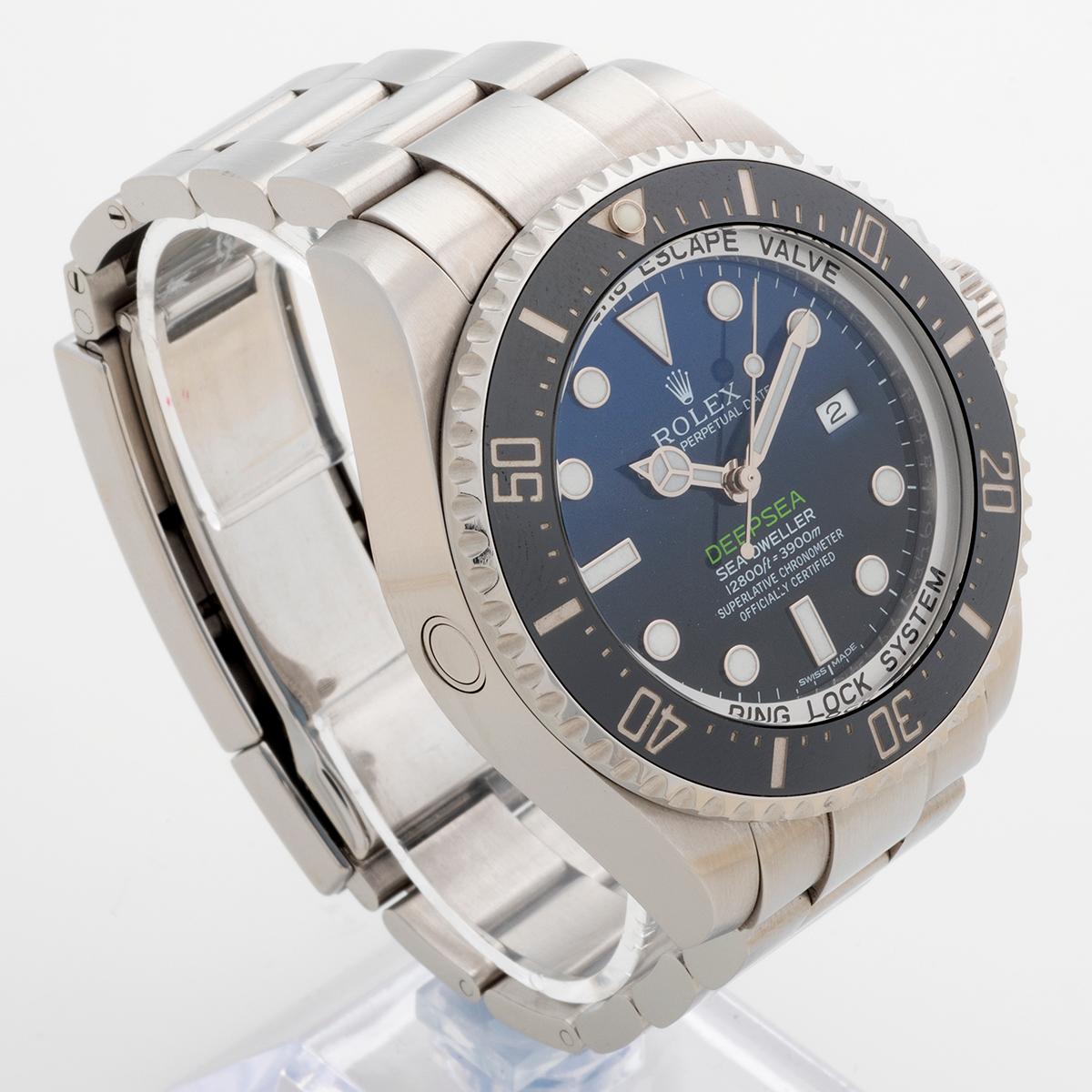 Rolex Deepsea Aka 'Blue D' or 'James Cameron'. Ref 116660, Year 2015, B&P's... In Excellent Condition In Canterbury, England