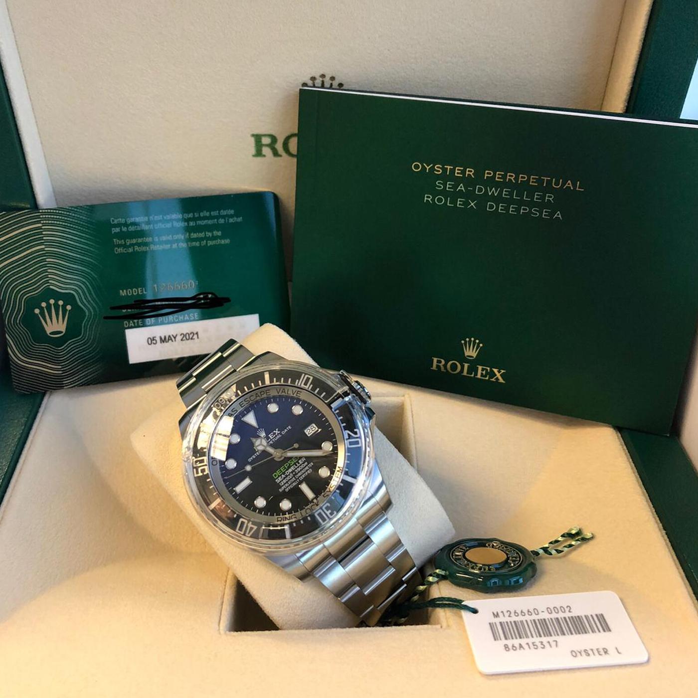 Modernist Rolex Deepsea Sea-Dweller 116660 Stainless Steel Deep Blue Dial Men's Watch