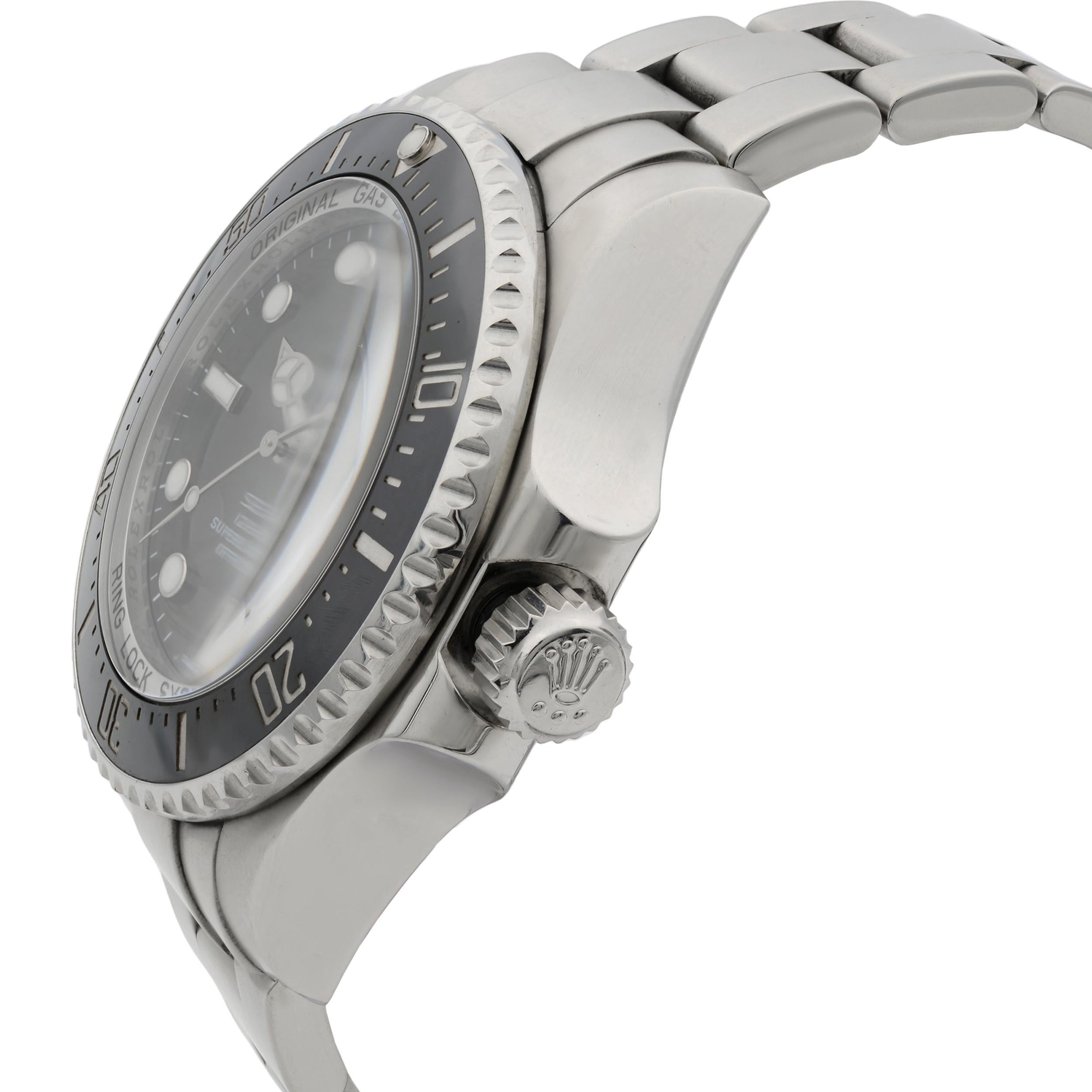 rolex deepsea sea-dweller 116660 ceramic steel automatic mens watch