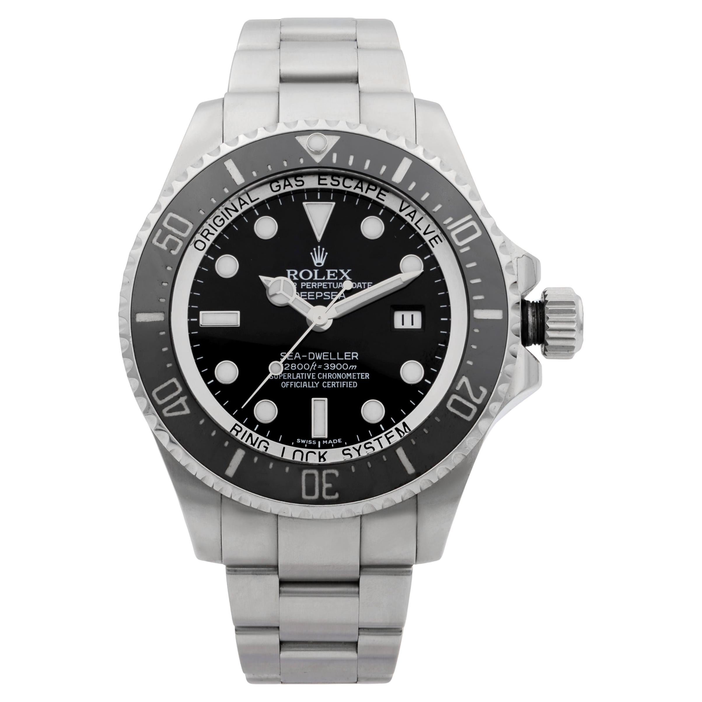 Rolex Deepsea Sea-Dweller 44mm Stahl Schwarzes Zifferblatt Automatik-Herrenuhr 116660