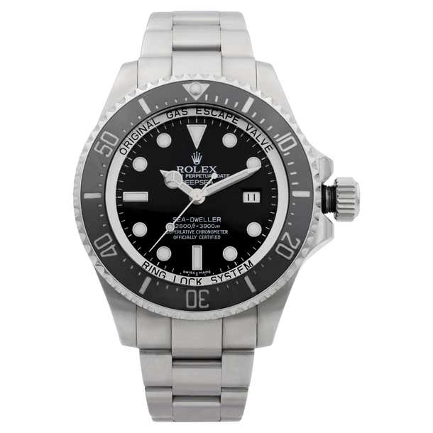 Rolex Deepsea Sea-Dweller 44mm Steel Black Dial Automatic Mens Watch ...