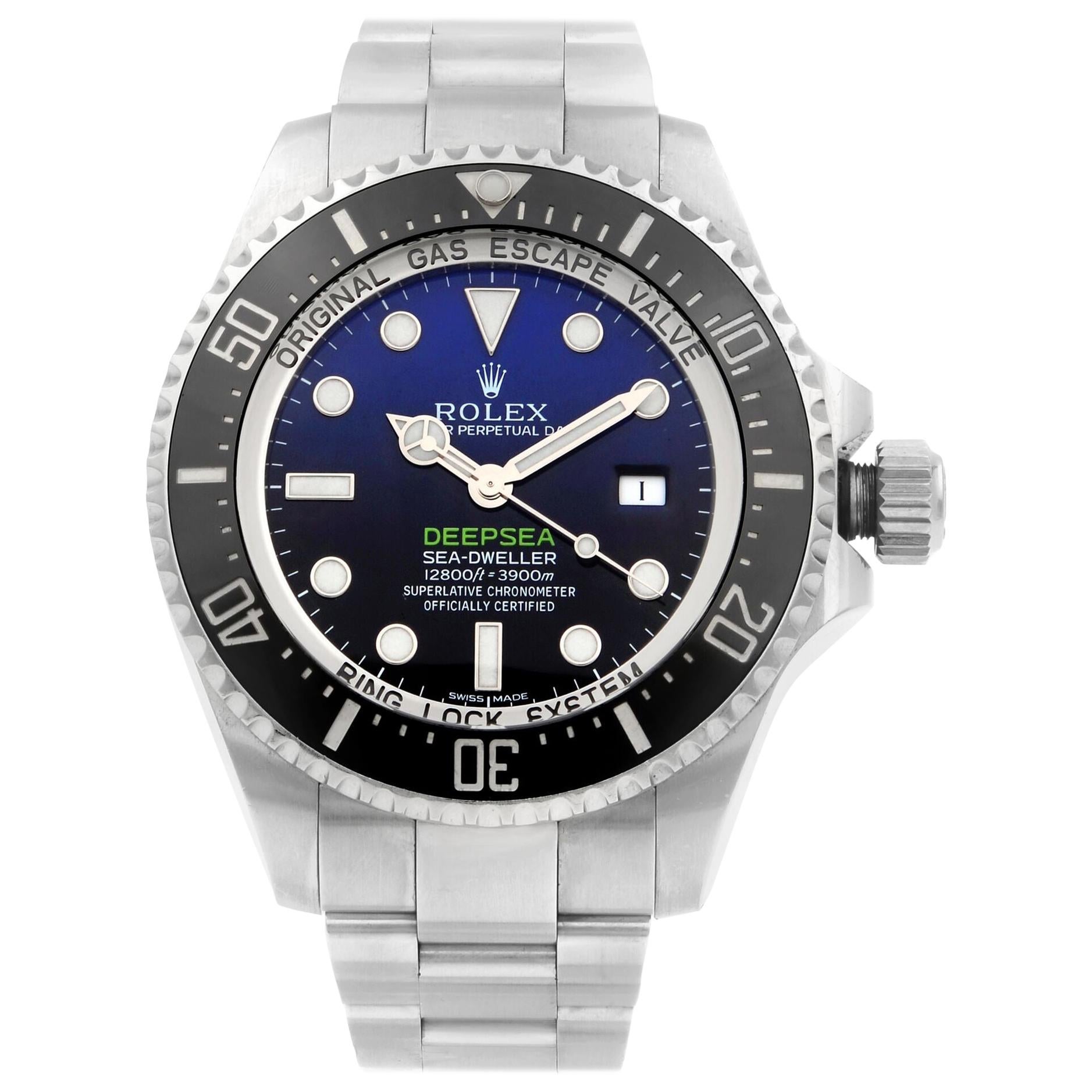 Rolex Deepsea Sea-Dweller James Cameron Steel Blue Black Dial Men’s Watch 116660