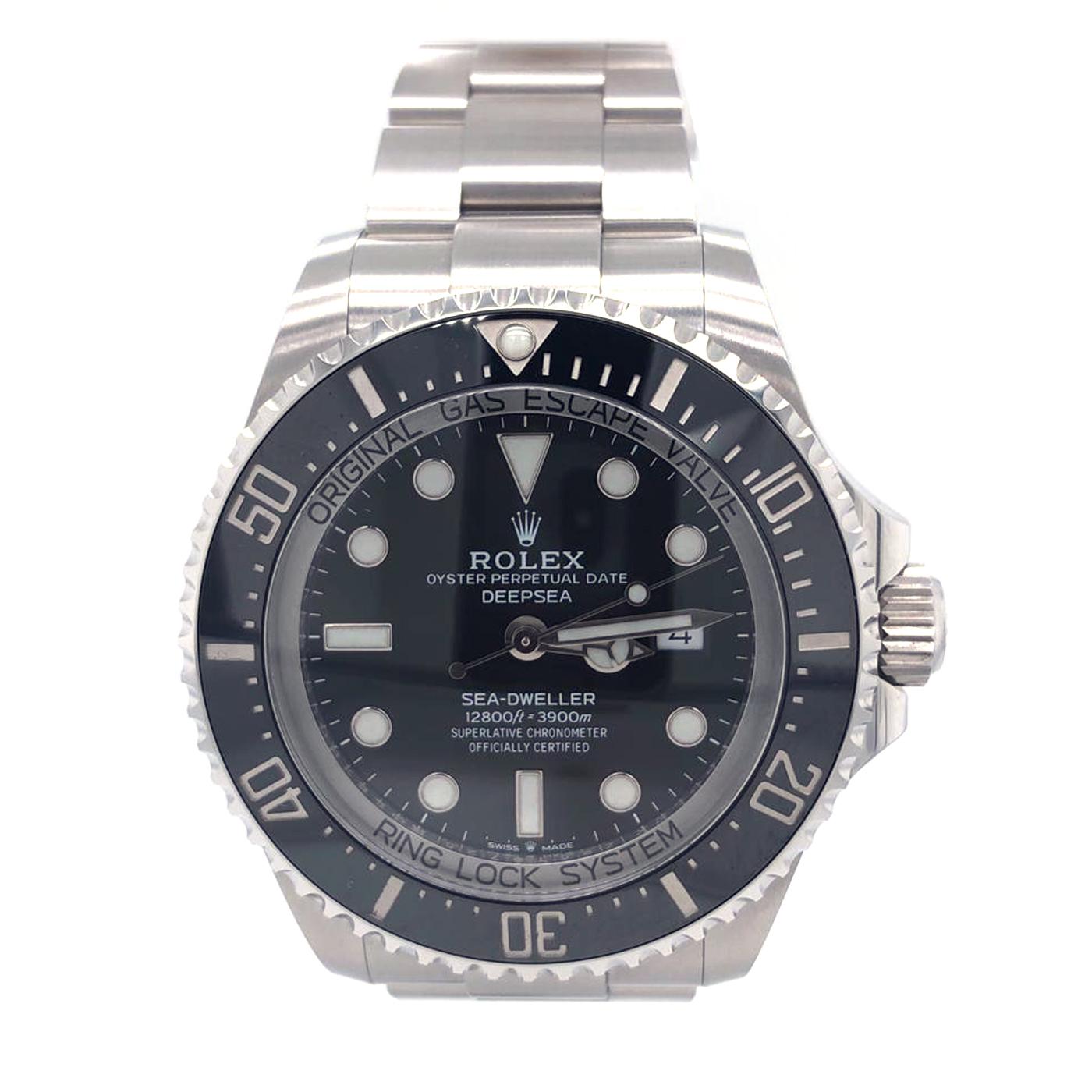 Brand: Rolex
Model Name: Rolex Seadweller Deepsea 44 Black Dial Steel Men's Watch 126660 Box Card
Model Number: 126660
Year: 2020
Serial Number: Z951xxxx
Gender: Men's
Movement: Officially certified chronometer self-winding movement.
Jewels: