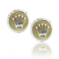 Rolex Design Matt Gold Finish Cufflinks