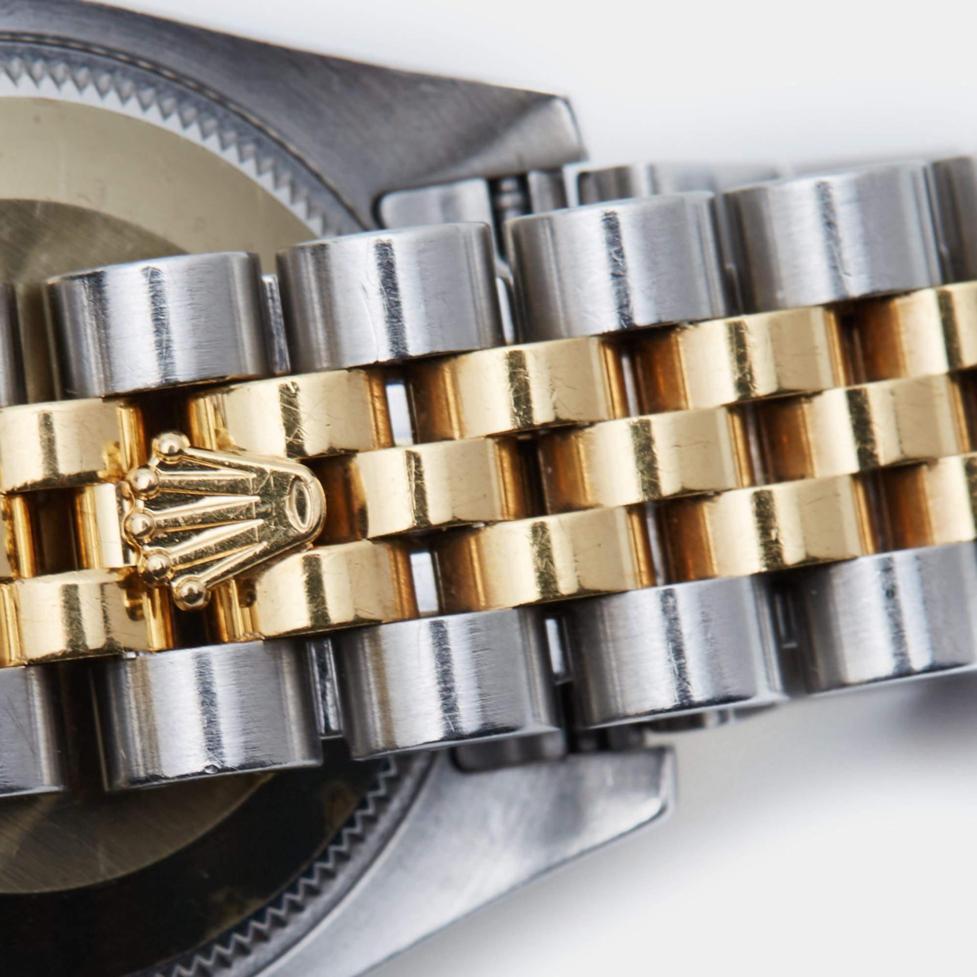 Rolex Diamond 18K Yellow Gold Stainless Steel Datejust Women's Wristwatch 31 mm 6