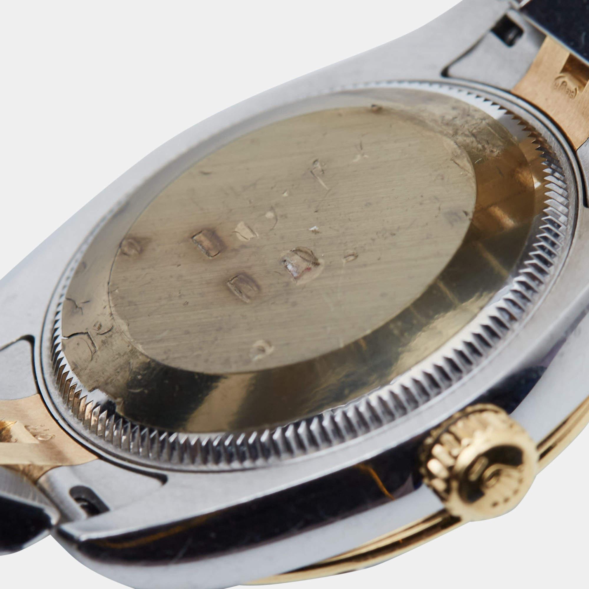 Rolex Diamond 18K Yellow Gold Stainless Steel Datejust Women's Wristwatch 31 mm 7