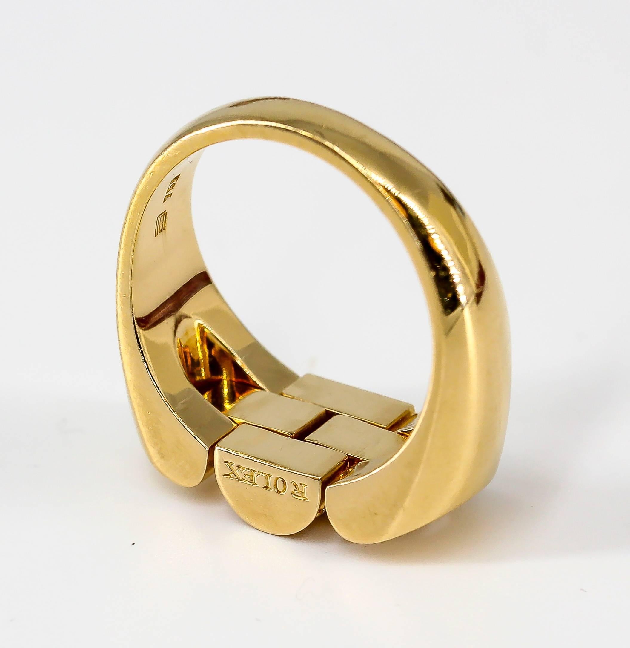 18k gold rolex ring