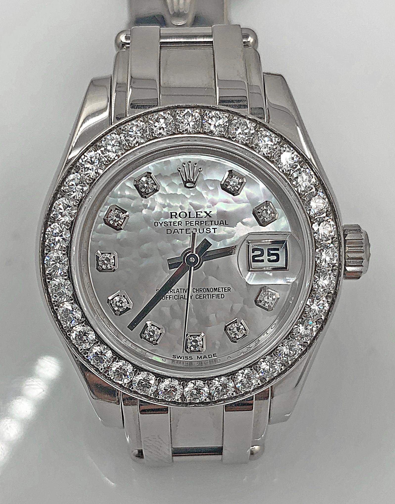 Rolex Diamond Oyster Watch In Good Condition In New York, NY
