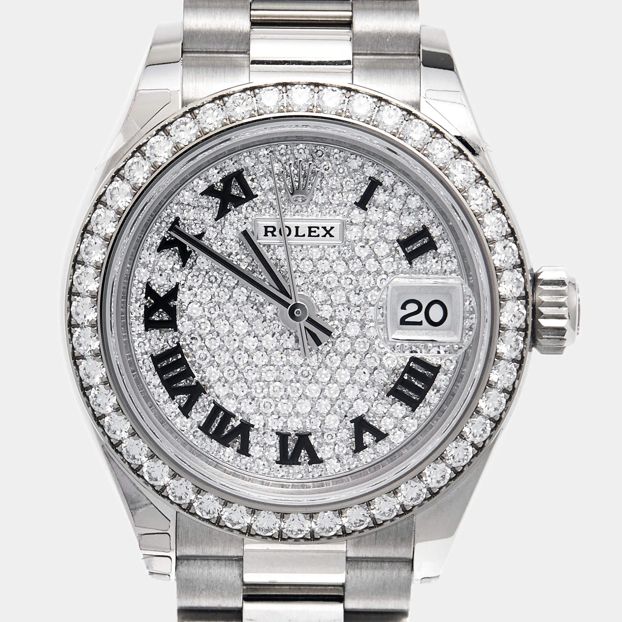 An expression of timeless beauty and an example of luxury, the Rolex Datejust is rightly one of the most coveted timepieces in the world. Crafted fully in 18k white gold, this Rolex Datejust M279139RBR-0014 wristwatch, with its classy profile,
