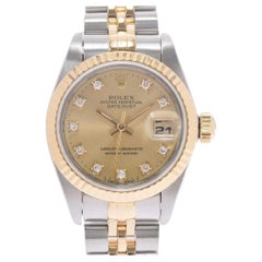 Rolex Diamonds 18K Yellow Gold And Stainless Automatic Women's Wristwatch 26 mm