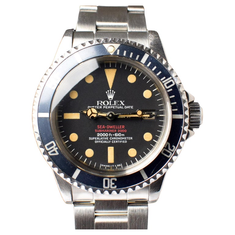 Rolex Double Red Sea-Dweller DRSD MK IV 1665 Steel Watch with Service Paper  1974 For Sale at 1stDibs | double red sea dweller, rolex submariner 1974,  1974 rolex for sale