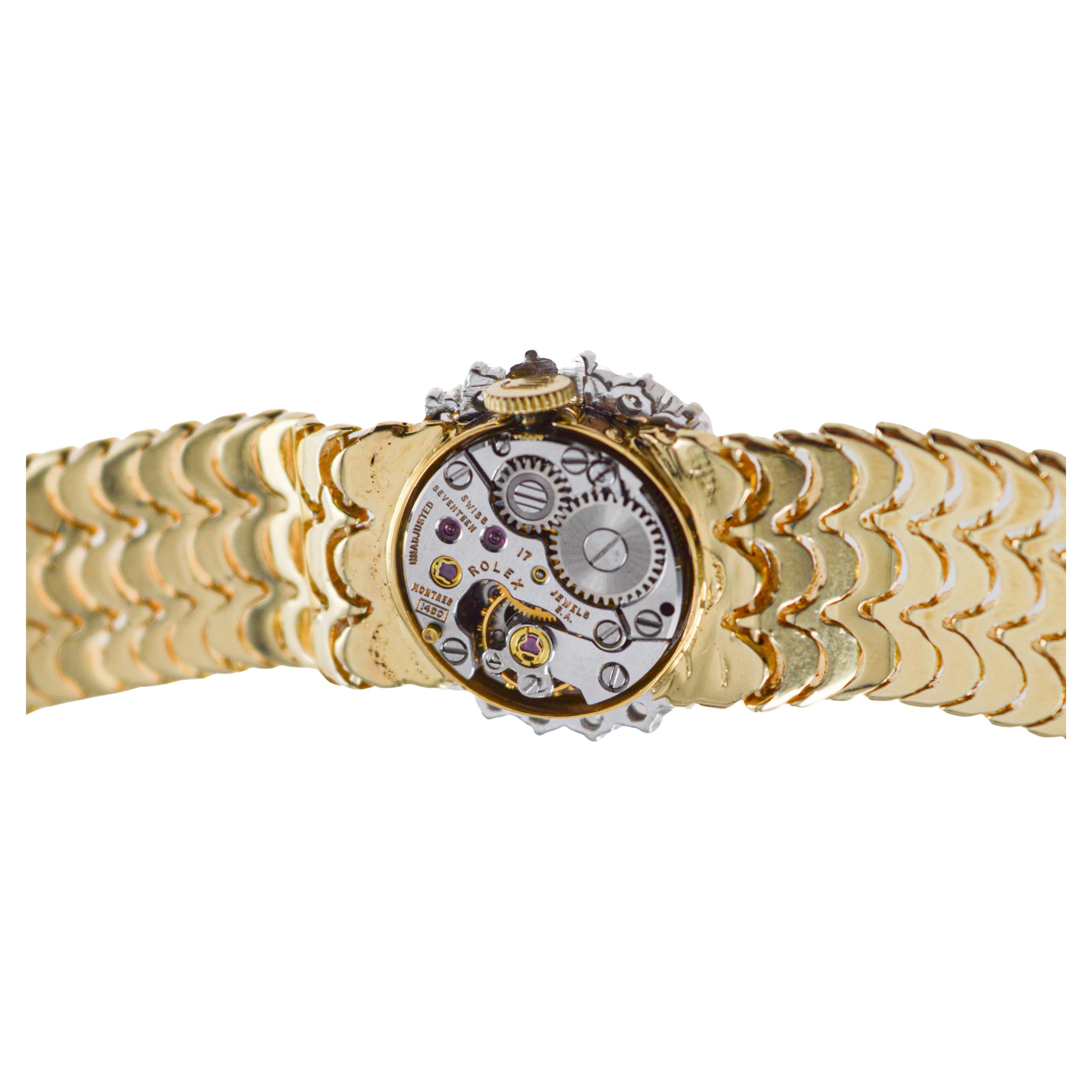 Rolex Dress Style Ladies 14Kt Solid Gold Watch circa 1970's 9
