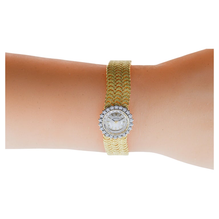 Rolex Dress Style Ladies 14Kt Solid Gold Watch circa 1970's at 1stDibs
