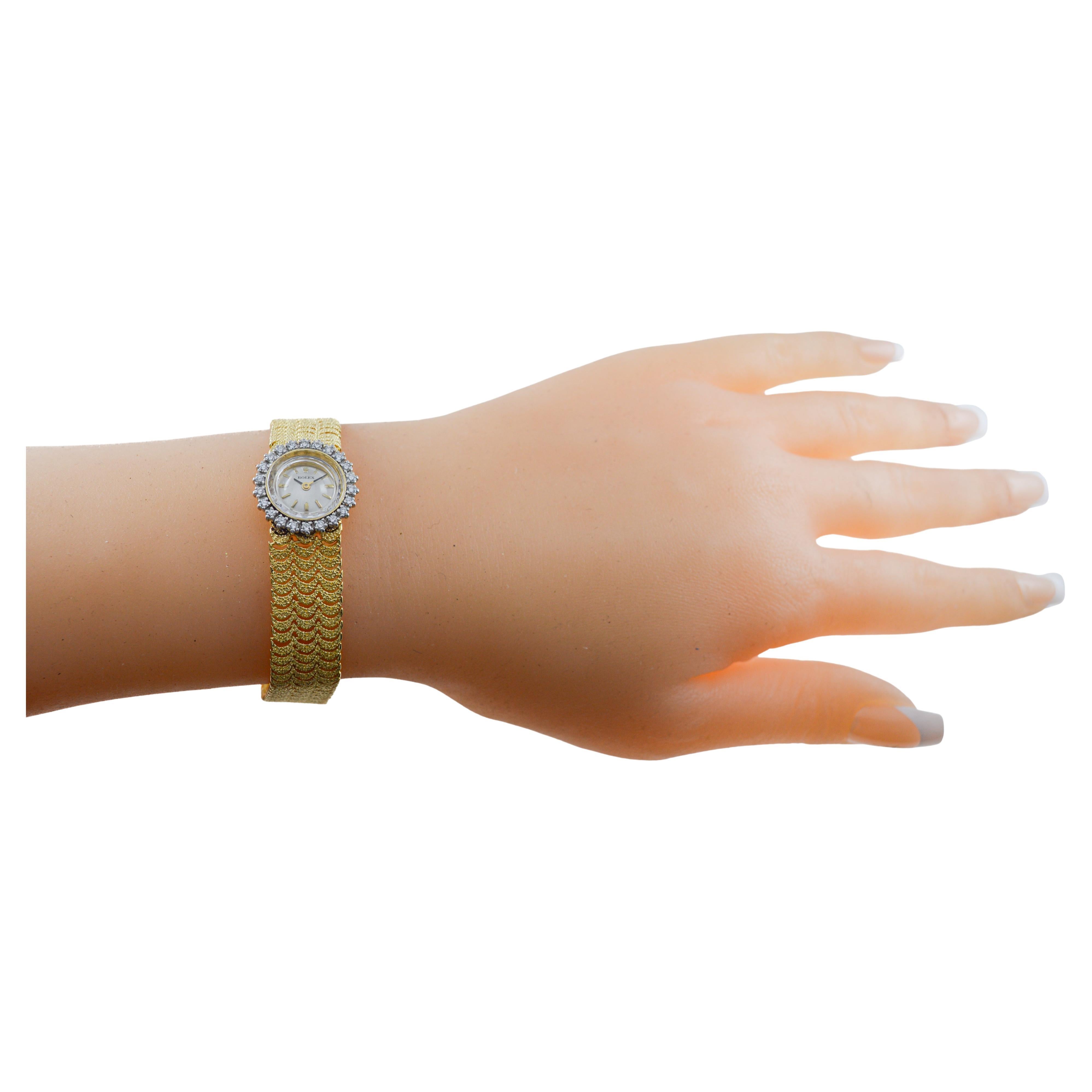 Rolex Dress Style Ladies 14Kt Solid Gold Watch circa 1970's 11