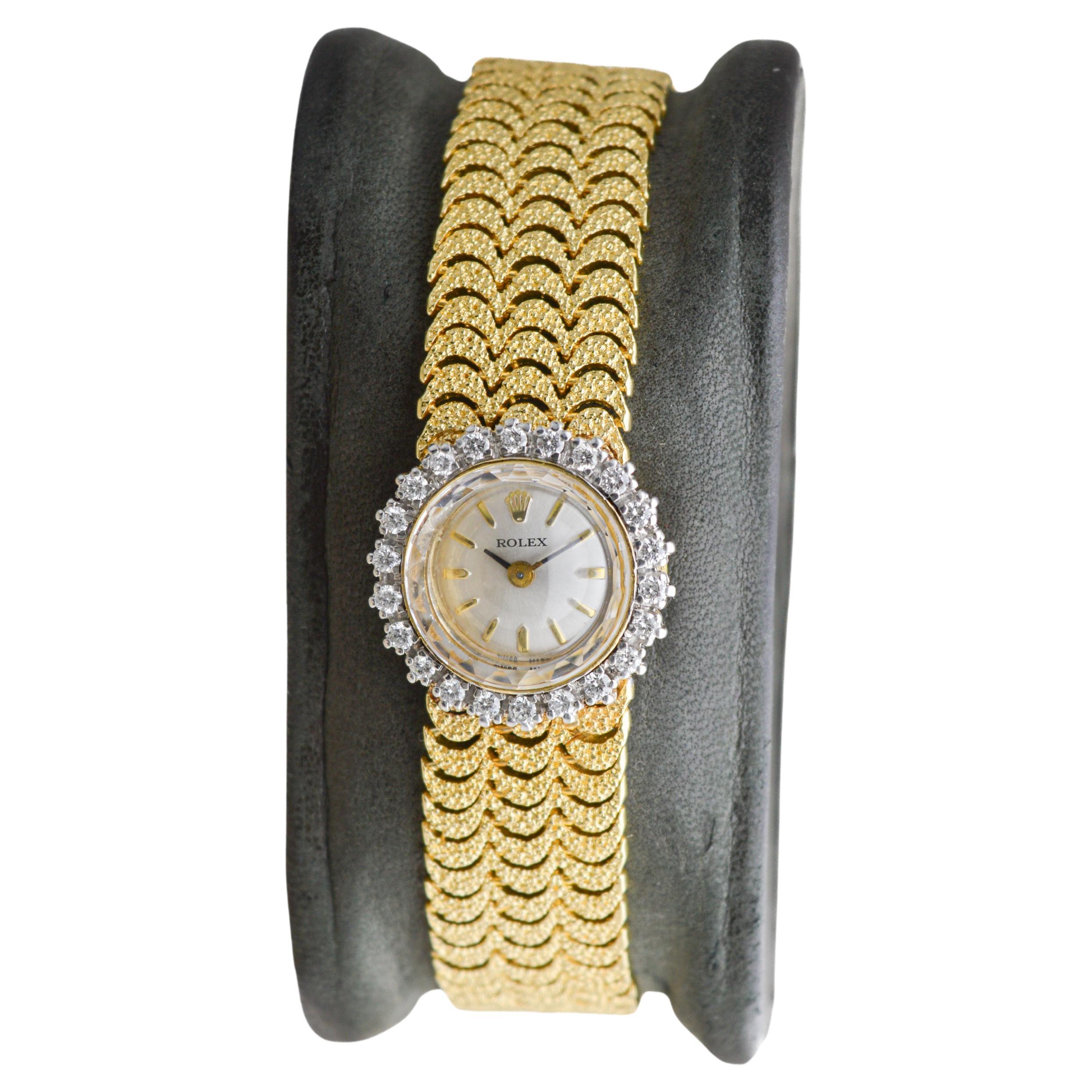 Women's Rolex Dress Style Ladies 14Kt Solid Gold Watch circa 1970's
