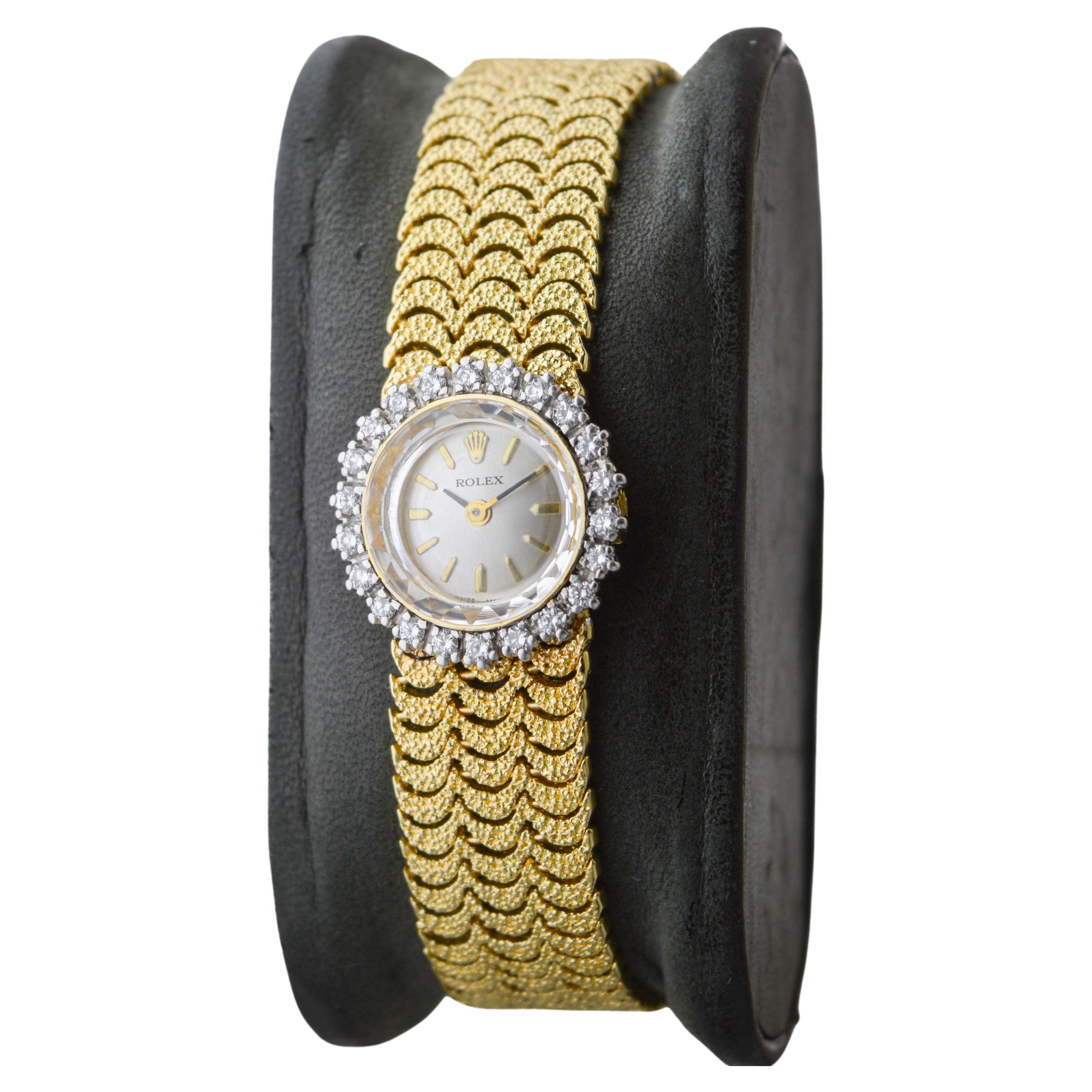 Rolex Dress Style Ladies 14Kt Solid Gold Watch circa 1970's 1