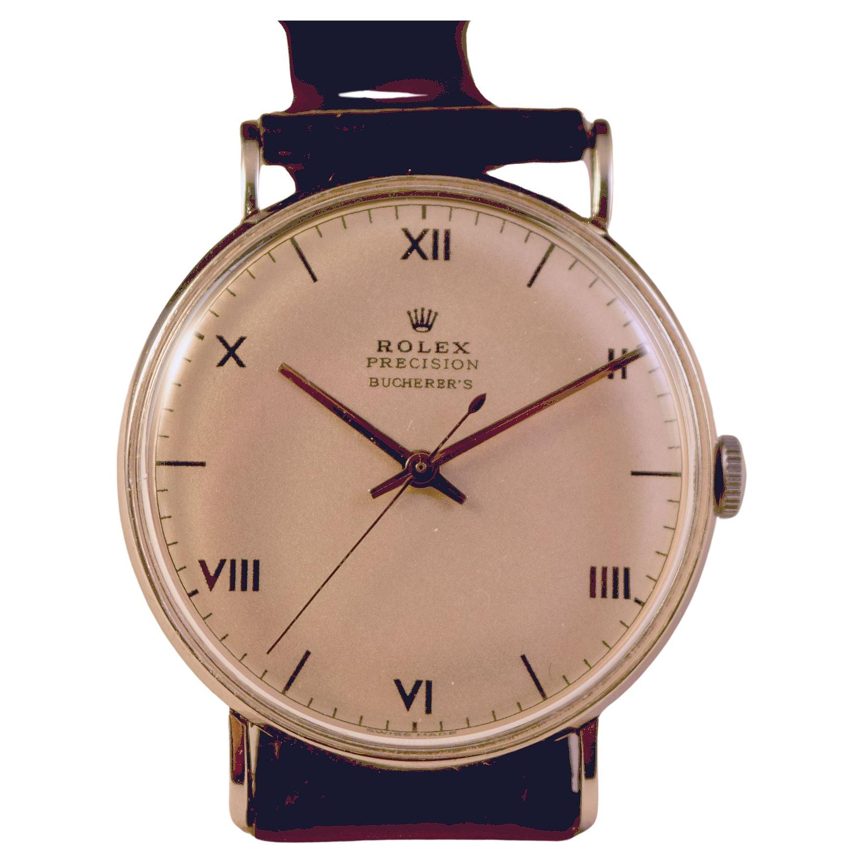 Rolex Frühe elegante Stahlgehäuseuhr mit Gehäuse  Mit römischen Ziffern im Zustand „Gut“ in London, GB