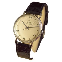 Rolex Frühe elegante Stahlgehäuseuhr mit Gehäuse  Mit römischen Ziffern