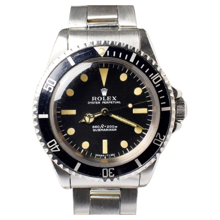 Rolex Early Submariner Matte Dial 5513 Steel Automatic Watch, 1968 For Sale  at 1stDibs