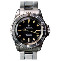 Rolex Early Submariner Quadrante opaco 5513 Orologio automatico in acciaio, 1968