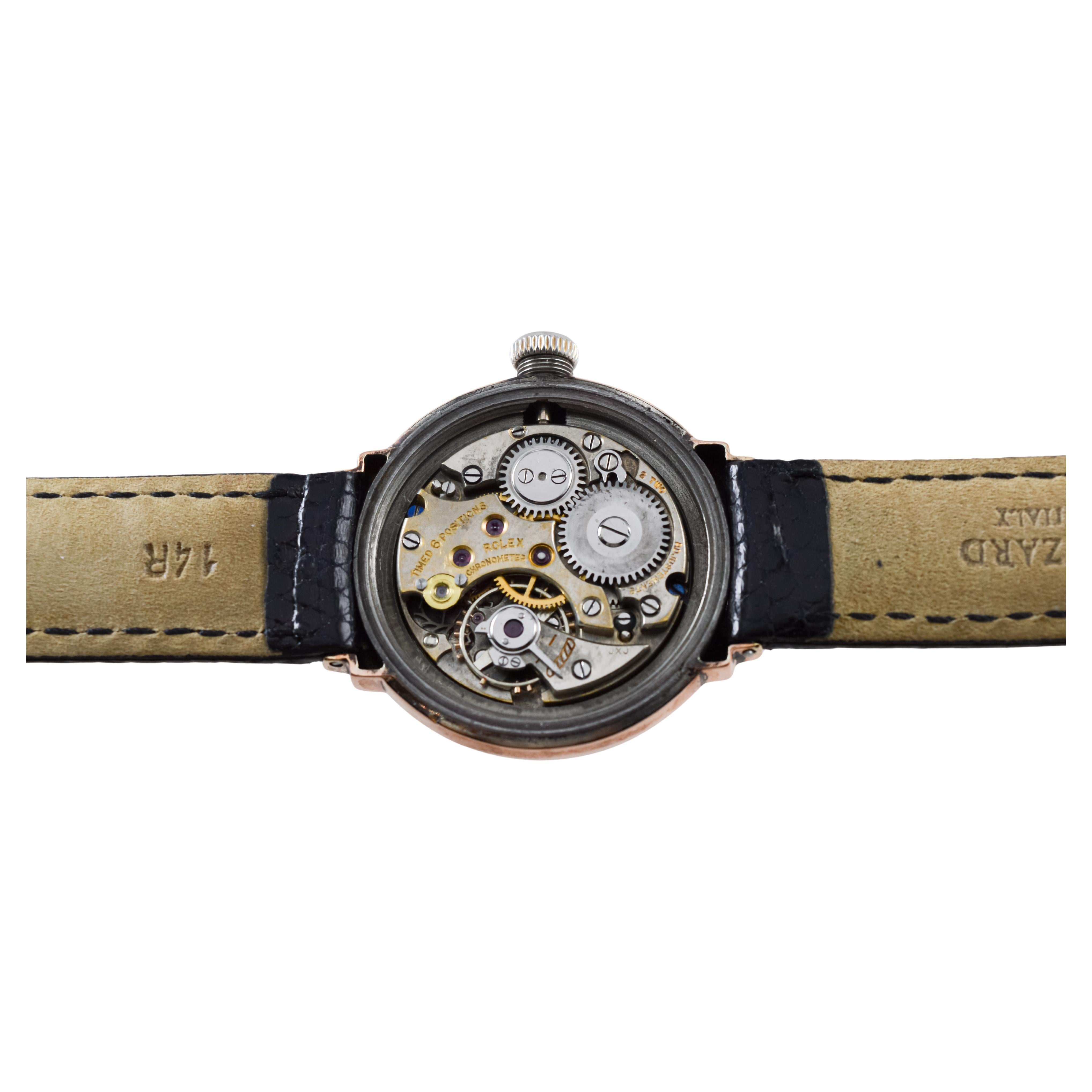 Rolex Egyptian Rose Gold & Steel Oyster with Factory Original Dial circa 1938 For Sale 13