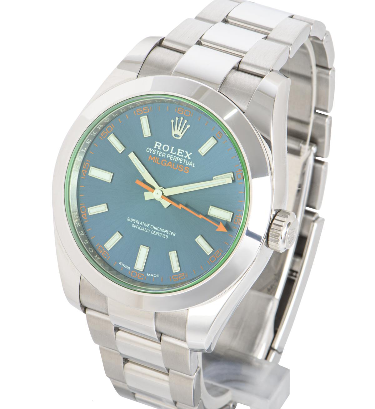 Rolex Electric Z-Blue Dial Milgauss 116400GV Watch Under Warranty 1