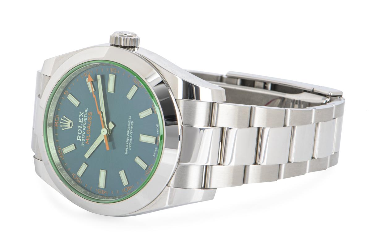 Rolex Electric Z-Blue Dial Milgauss 116400GV Watch Under Warranty 3