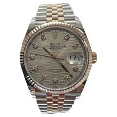 Rolex Everose Datejust 36 Uhr Fluted Beze 126231 Motiv neu