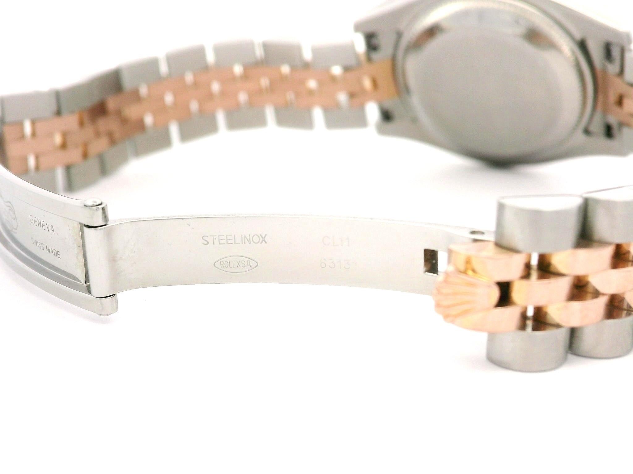 Rolex Everose Gold & Steel Lady Datejust 26mm Jubilee Bracelet Watch Ref. 179171 2