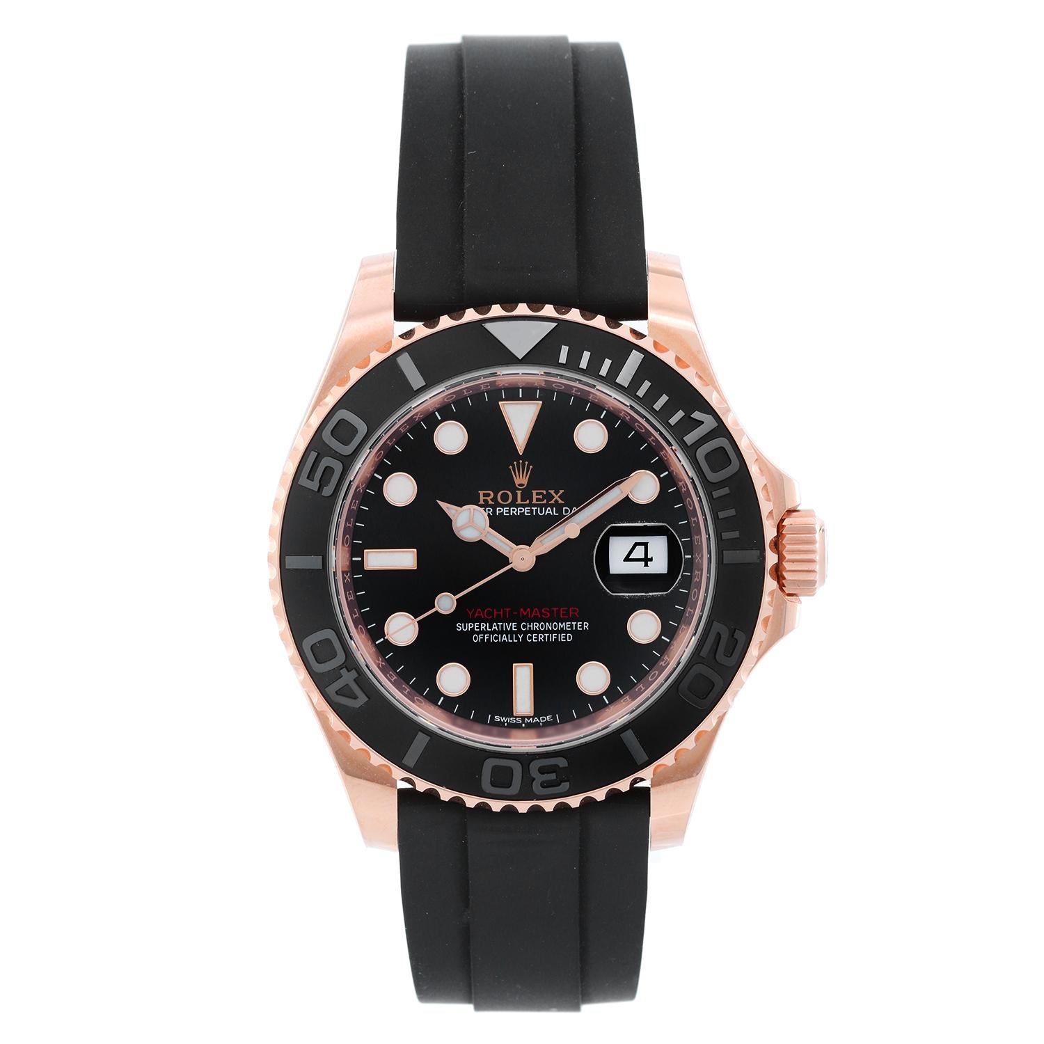 Men's Rolex Everose Gold Yacht-Master Automatic Wristwatch Ref 116655