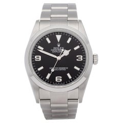 Rolex Explorer 0 114270 Men Stainless Steel 'Engraved Rehaut' Watch