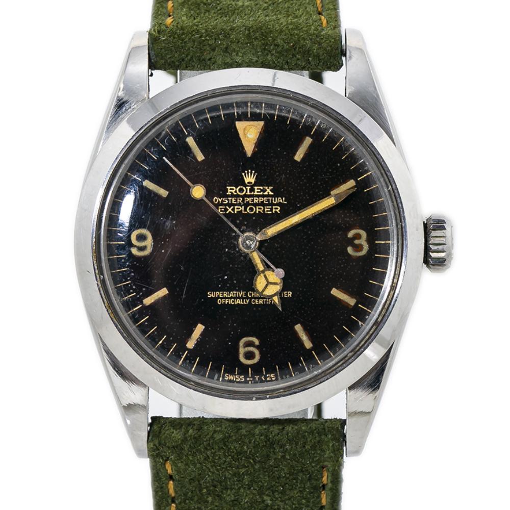 Rolex Explorer 1016 Tropical Gilt Dial Automatic Mens Watch 36MM