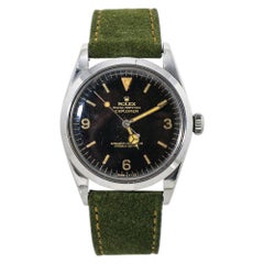 Vintage Rolex Explorer 1016 Tropical Gilt Dial Automatic Mens Watch