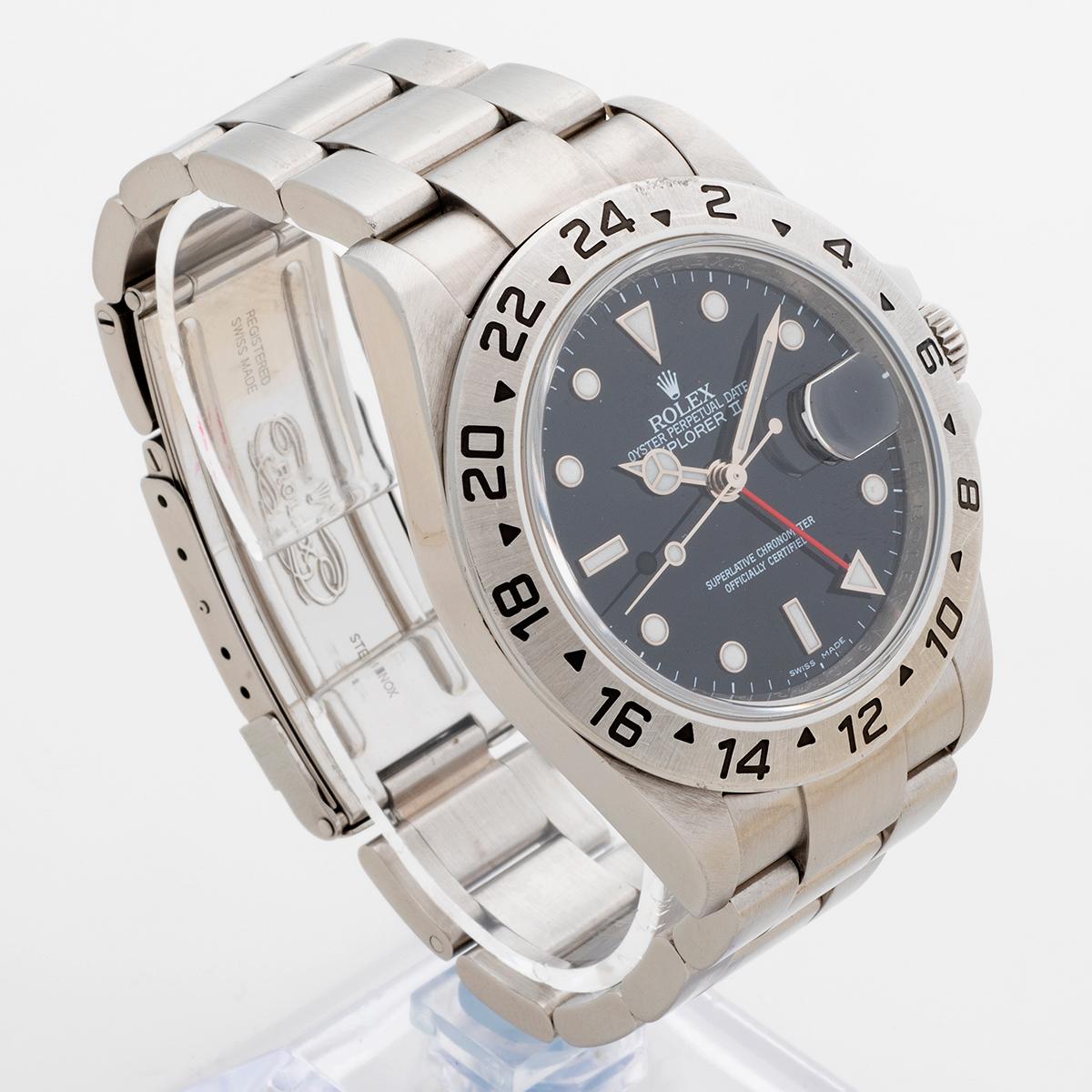 Rolex Explorer II Wristwatch Ref 16570, 40mm Case, 3186 movement, Yr 2010. In Excellent Condition In Canterbury, GB