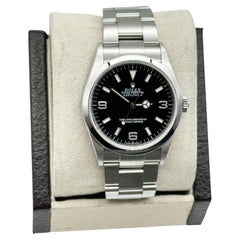 Rolex Explorer 114270 36mm Quadrante Arabo Nero Acciaio Inox Scatola Documenti