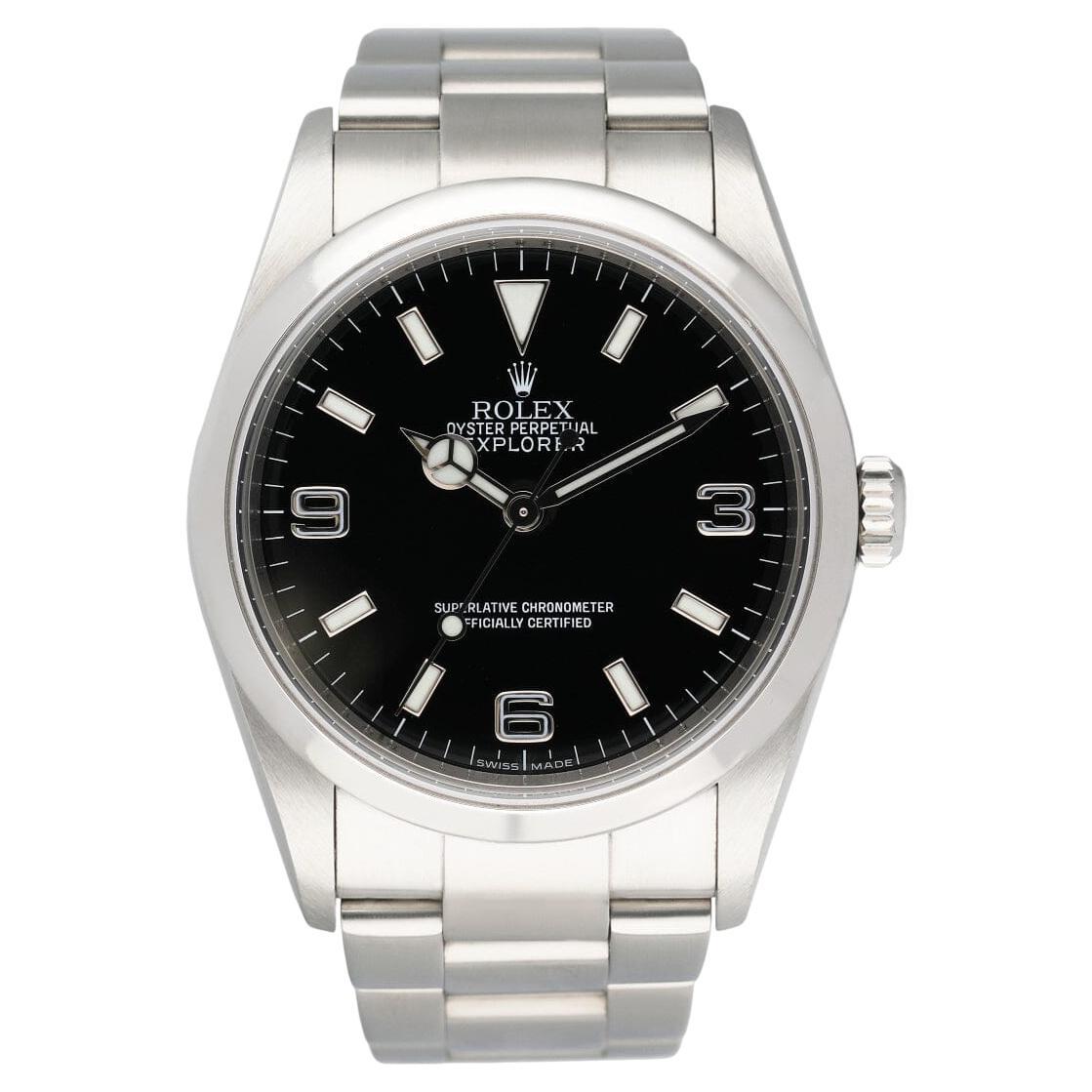 Rolex Explorer 114270 Herrenuhr mit Gravur im Angebot