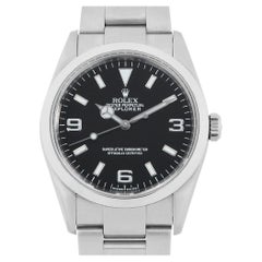 Rolex Explorer 114270 Men's Black Dial V Series Used Watch - Authentic