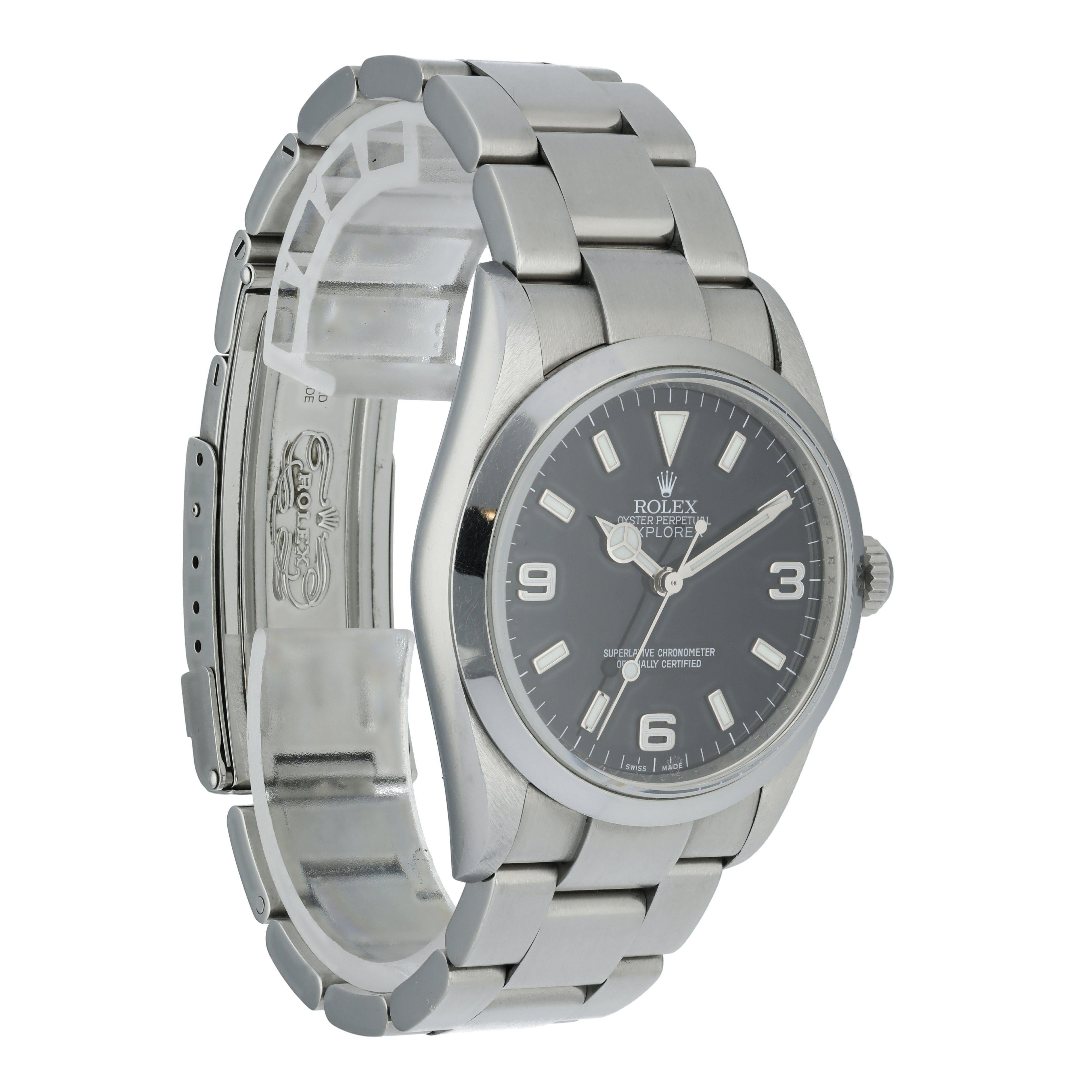 Rolex Explorer 114270 Men's Watch In Excellent Condition For Sale In New York, NY