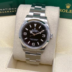 Rolex Explorer 124270 36mm Edelstahl Schwarzes Zifferblatt Automatikuhr B&P