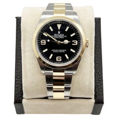 Used Rolex Explorer 124273 Black Dial 18K Yellow Gold Steel Box Booklet 36mm