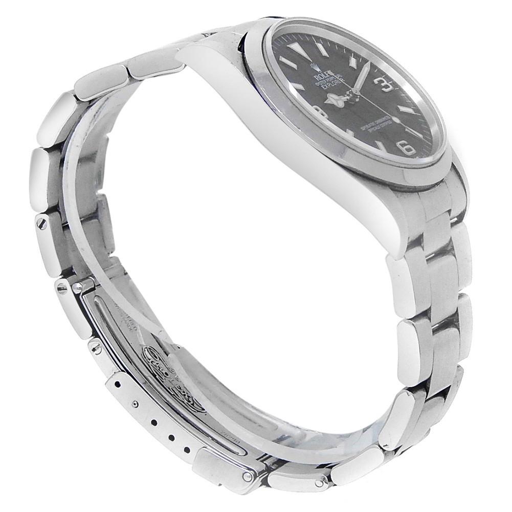 Men's Rolex Explorer 14270, Black Dial, Certified and Warranty