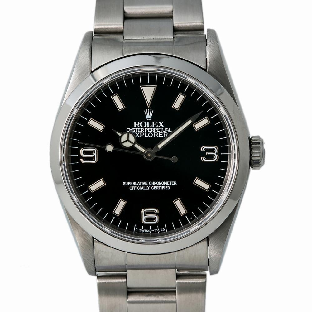 Rolex Explorer 14270, Black Dial, Certified and Warranty For Sale 1