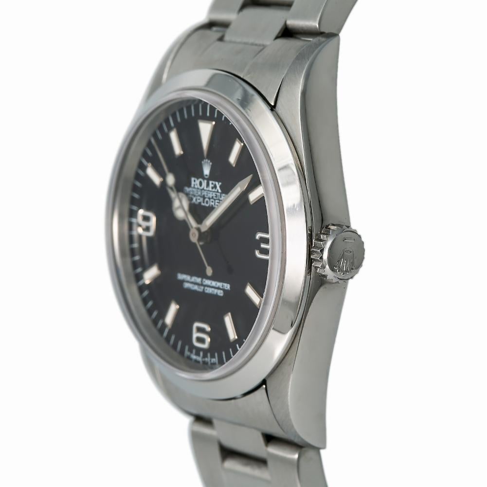 Rolex Explorer 14270, Black Dial, Certified and Warranty For Sale 2